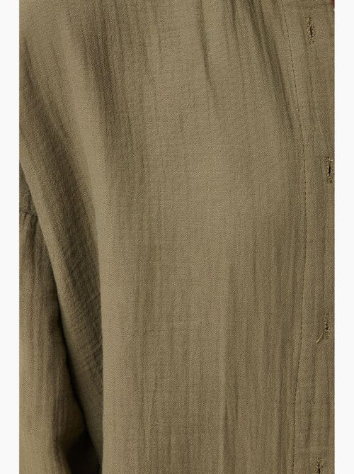 Chemise oversize en coton texturé avec poche istanbul - Kiabi Chemise oversize en coton texturé avec poche istanbul - Kiabi