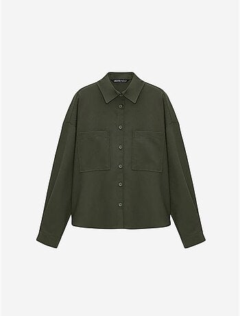 Chemise oversize en crêpe à boutons dilvin