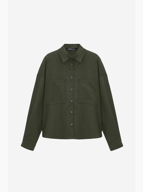 Chemise oversize en crêpe à boutons dilvin - Kiabi Chemise oversize en crêpe à boutons dilvin - Kiabi