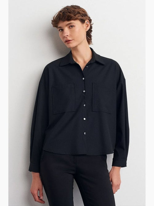 Chemise oversize en crêpe à boutons dilvin - Kiabi Chemise oversize en crêpe à boutons dilvin - Kiabi