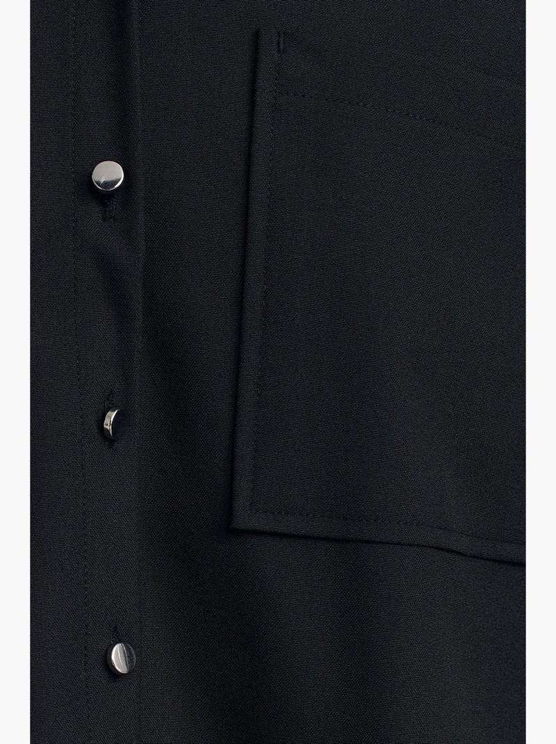 Chemise oversize en crêpe à boutons dilvin Noir - Kiabi
