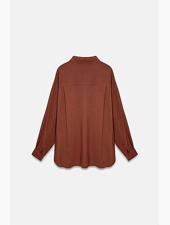 Chemise oversize en crêpe à boutons dilvin