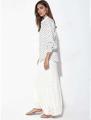 Chemise oversize en crêpe à pois bdart