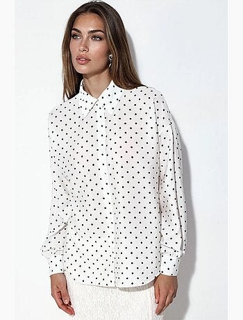 Chemise oversize en crêpe à pois bdart