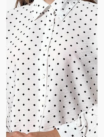 Chemise oversize en crêpe à pois bdart