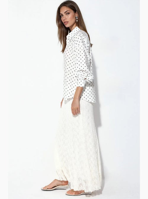 Chemise oversize en crêpe à pois bdart - Kiabi Chemise oversize en crêpe à pois bdart - Kiabi