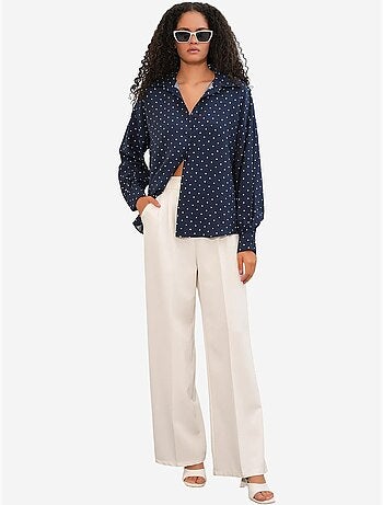 Chemise oversize en crêpe à pois bdart