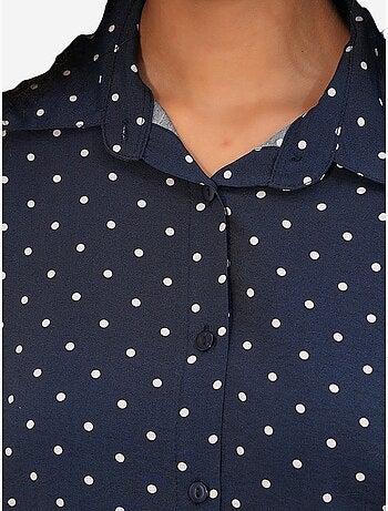 Chemise oversize en crêpe à pois bdart