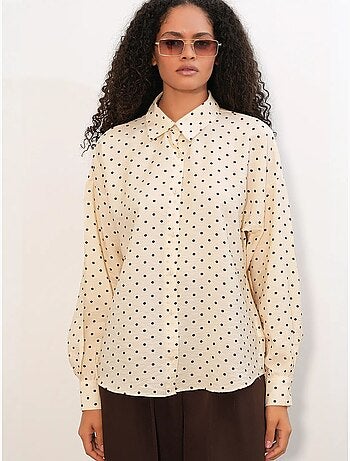 Chemise oversize en crêpe à pois bdart