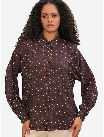Chemise oversize en crêpe à pois bdart
