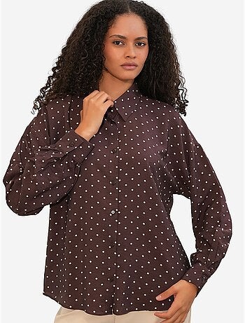 Chemise oversize en crêpe à pois bdart