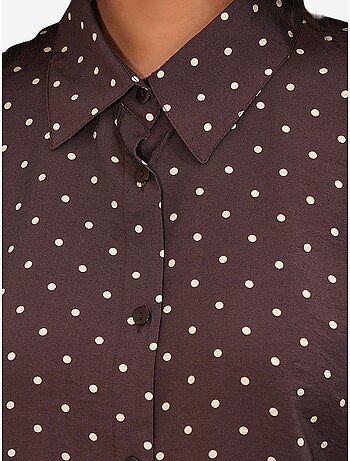 Chemise oversize en crêpe à pois bdart