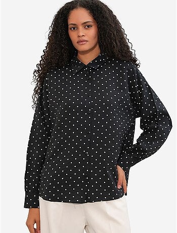 Chemise oversize en crêpe à pois bdart