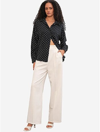 Chemise oversize en crêpe à pois bdart
