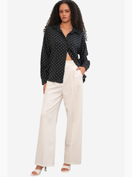 Chemise oversize en crêpe à pois bdart - Kiabi Chemise oversize en crêpe à pois bdart - Kiabi