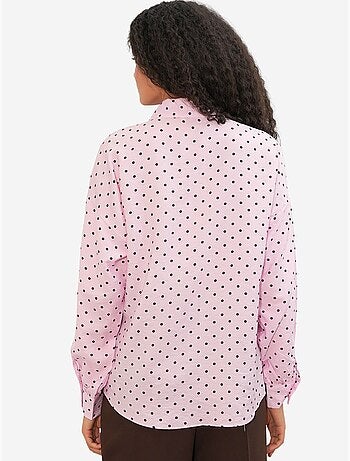 Chemise oversize en crêpe à pois bdart
