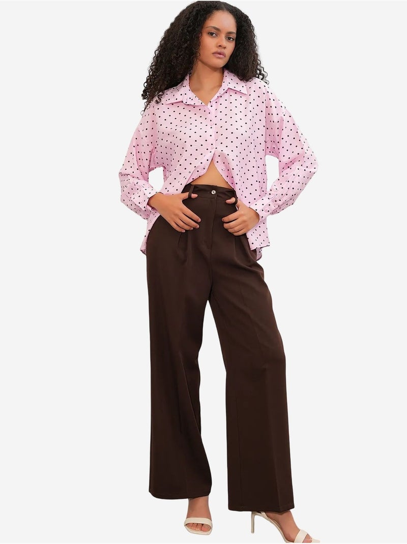 Chemise oversize en crêpe à pois bdart Rose - Kiabi