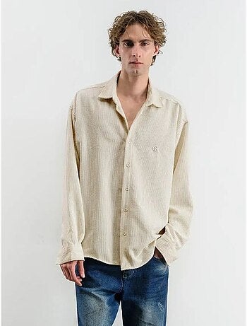 Chemise oversize en gabardine avec fermeture boutonnée giesto