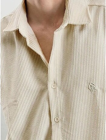 Chemise oversize en gabardine avec fermeture boutonnée giesto