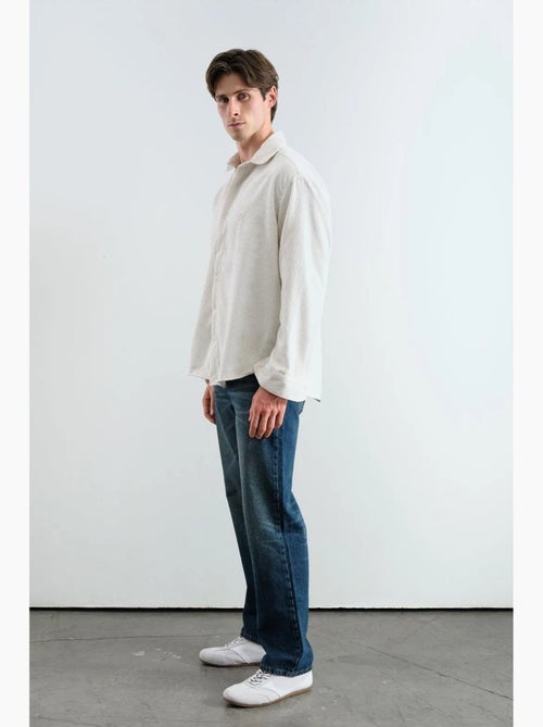 Chemise oversize en gabardine texturée avec fermeture boutonnée giesto - Kiabi Chemise oversize en gabardine texturée avec fermeture boutonnée giesto - Kiabi
