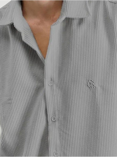 Chemise oversize en gabardine texturée avec fermeture boutonnée giesto - Kiabi