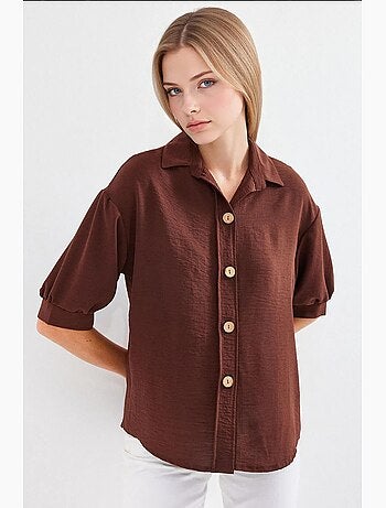 Chemise oversize en lin à manches courtes bdart