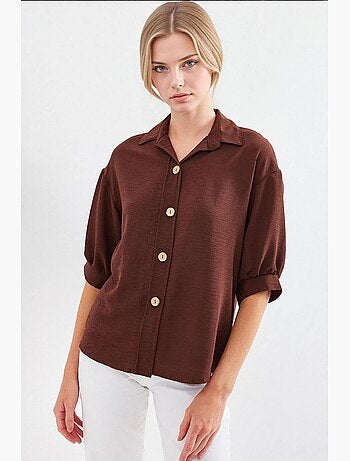 Chemise oversize en lin à manches courtes bdart