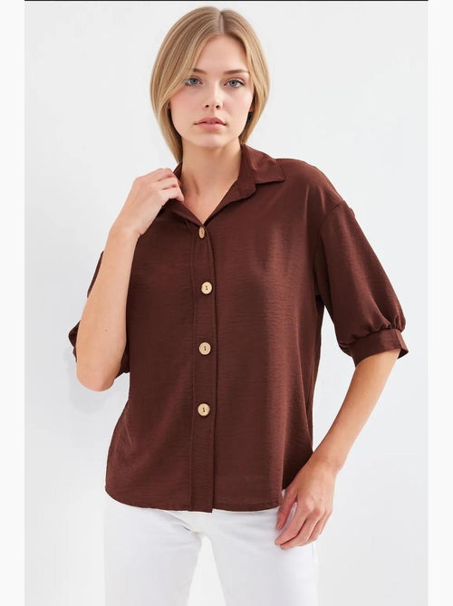 Chemise oversize en lin à manches courtes bdart - Kiabi Chemise oversize en lin à manches courtes bdart - Kiabi