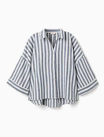 Chemise oversize en lin à rayures You&Me