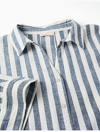 Chemise oversize en lin à rayures You&Me