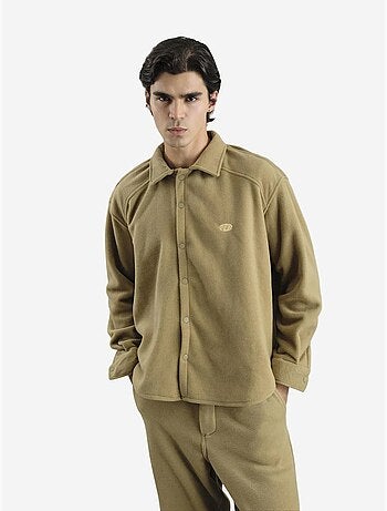 Chemise oversize en maille texturée avec fermeture boutonnée giesto