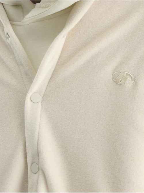 Chemise oversize en peluche tissée avec fermeture à pression giesto - Kiabi