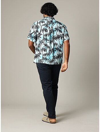 Chemise oversize en viscose avec imprimé tropical coloré 'Deeluxe'