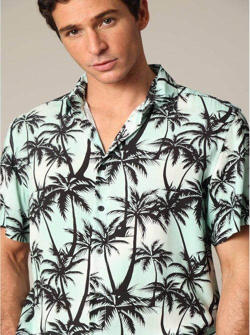 Chemise oversize en viscose avec imprimé tropical coloré 'Deeluxe' - Kiabi