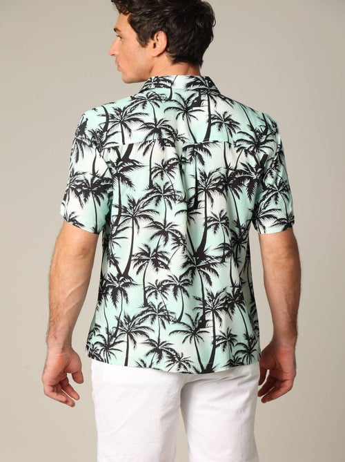 Chemise oversize en viscose avec imprimé tropical coloré 'Deeluxe' - Kiabi