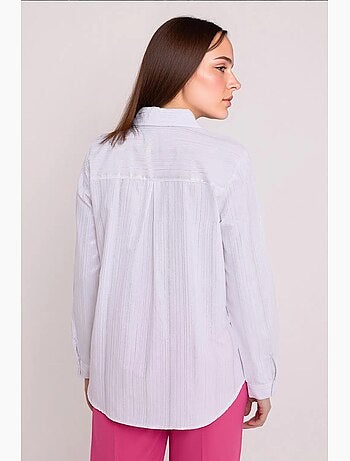 Chemise oversize imprimée à motif abstrait bdart