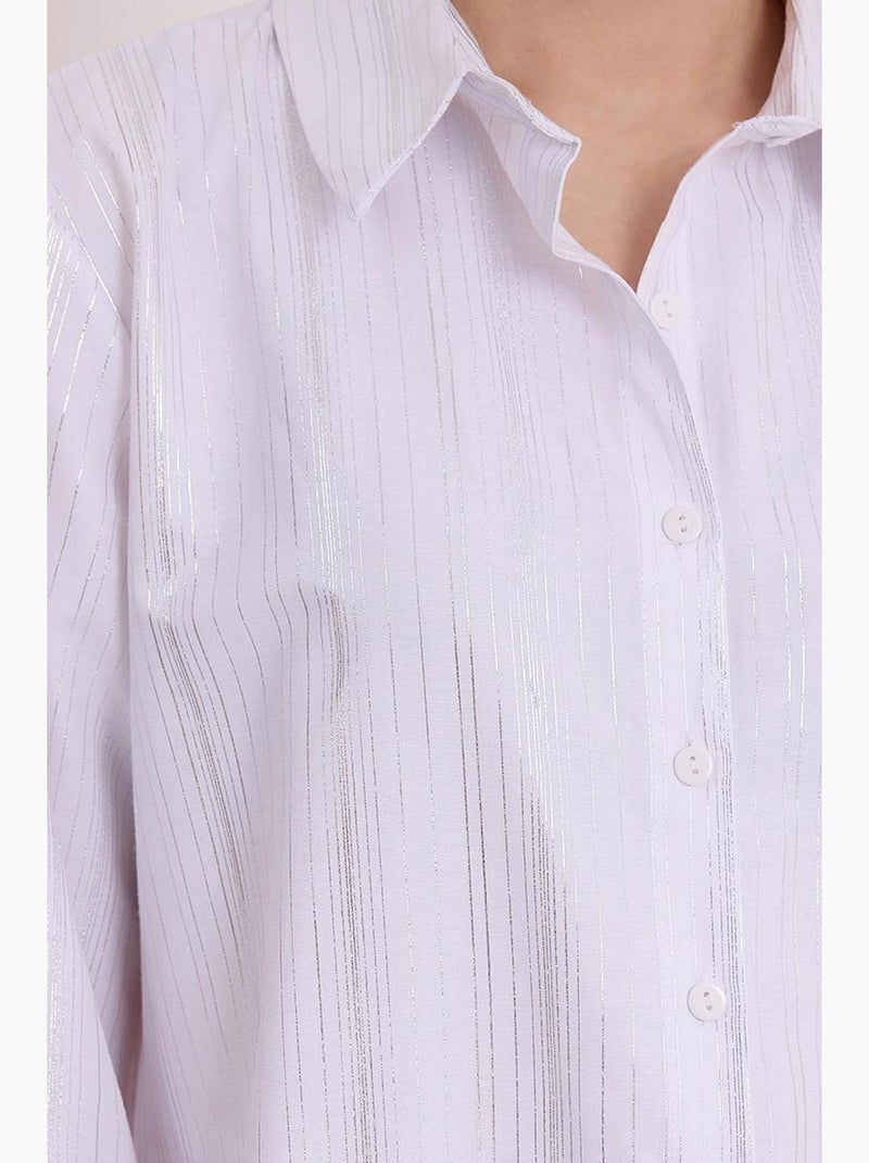 Chemise oversize imprimée à motif abstrait bdart Blanc - Kiabi