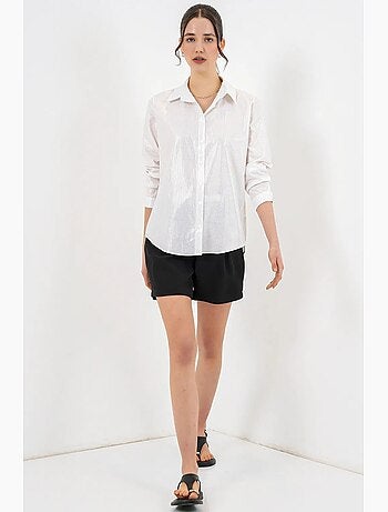 Chemise oversize imprimée à motif abstrait bdart