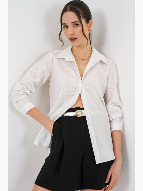 Chemise oversize imprimée à motif abstrait bdart - Kiabi Chemise oversize imprimée à motif abstrait bdart - Kiabi
