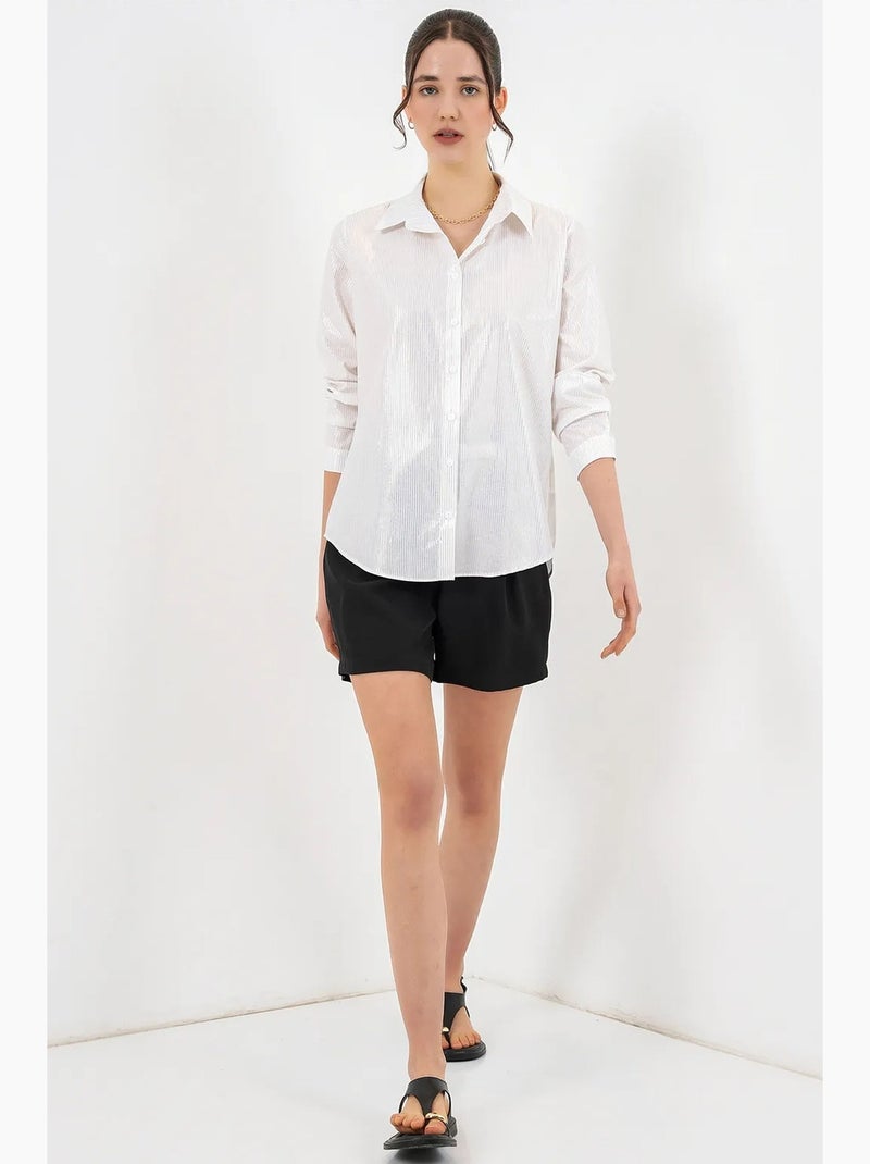 Chemise oversize imprimée à motif abstrait bdart Crème - Kiabi
