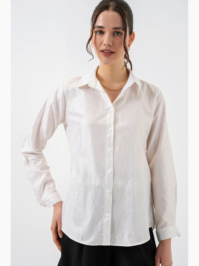 Chemise oversize imprimée à motif abstrait bdart Crème - Kiabi