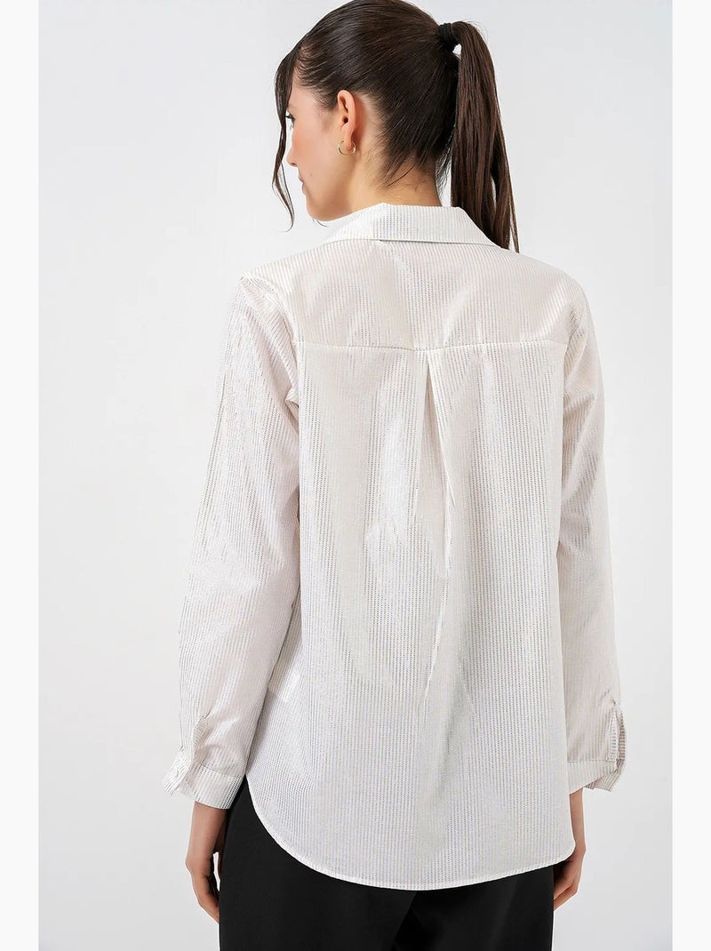 Chemise oversize imprimée à motif abstrait bdart Crème - Kiabi