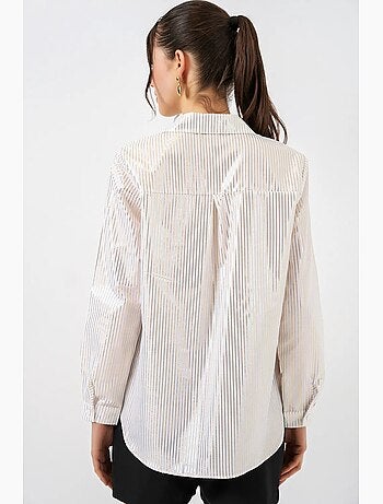 Chemise oversize imprimée à motif abstrait bdart