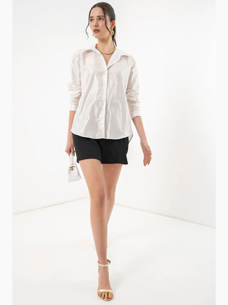 Chemise oversize imprimée à motif abstrait bdart Ecru - Kiabi