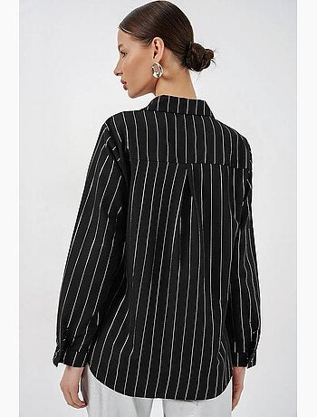 Chemise oversize imprimée à motif abstrait bdart