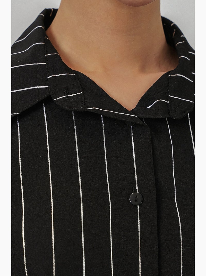 Chemise oversize imprimée à motif abstrait bdart Gris Noir - Kiabi