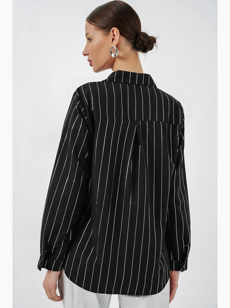Chemise oversize imprimée à motif abstrait bdart Gris Noir - Kiabi