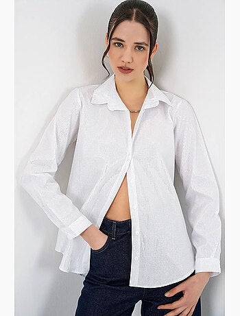 Chemise oversize imprimée à motif abstrait bdart