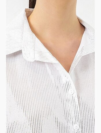 Chemise oversize imprimée à motif abstrait bdart