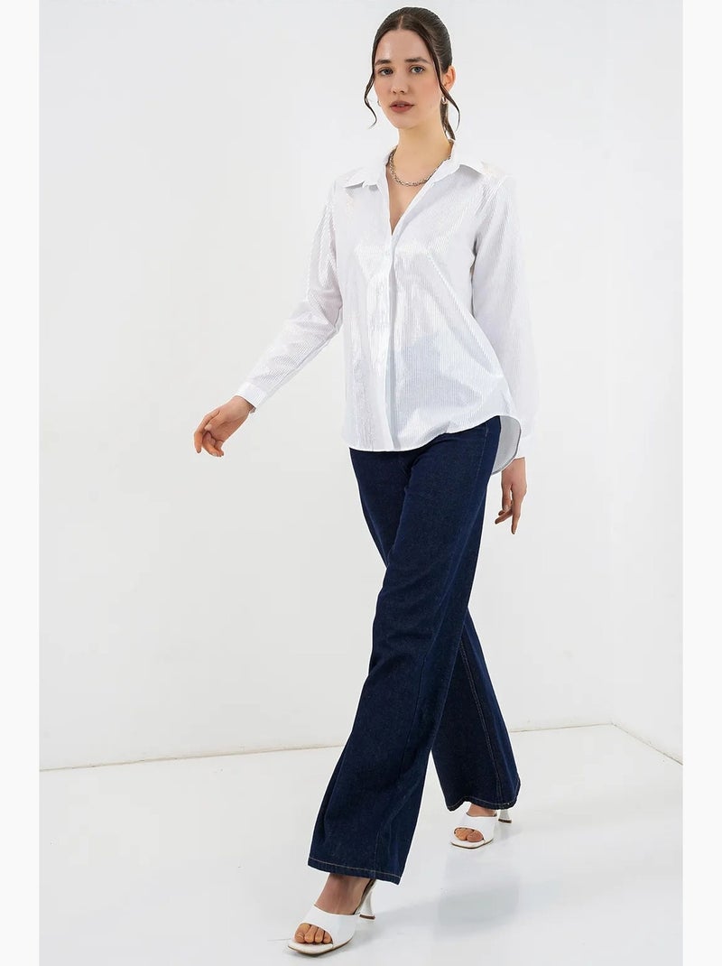 Chemise oversize imprimée à motif abstrait bdart Ivoire - Kiabi